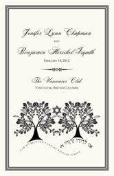 Branched-Two Trees Wedding Programs