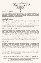 Generation Tree Jewish  Wedding Programs