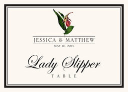 Assorted Flowers and Monogram  Table Names