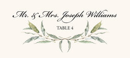 Laurel Wreath and Greenery Place Cards