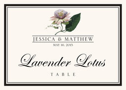 Assorted Flowers and Monogram  Table Names