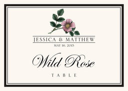 Assorted Flowers and Monogram  Table Names