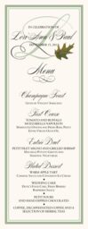 Wispy Oak Leaf Wedding Menus