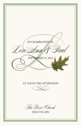 Wispy Oak Leaf Wedding Programs