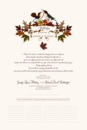 Autumn Leaf Banner Wedding Certificates