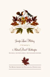 Autumn Leaf Banner Wedding Programs