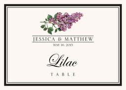 Assorted Flowers and Monogram  Table Names