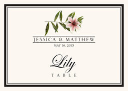 Assorted Flowers and Monogram  Table Names