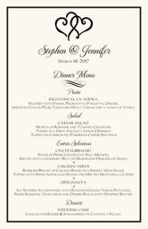 Linked Hearts  Wedding Menus