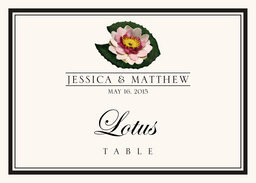 Assorted Flowers and Monogram  Table Names