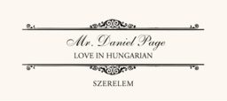 Love in Languages  Place Cards