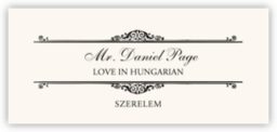 Love in Languages  Place Cards
