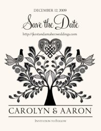 Love Dove Tree of Life Save the Dates
