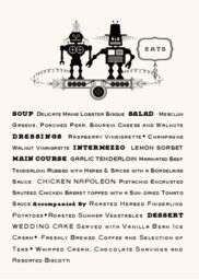 Love Machine Wedding Menus