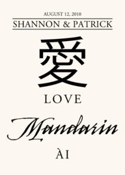 Love in Languages  Table Names