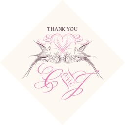 Lovebirds Favor Tags