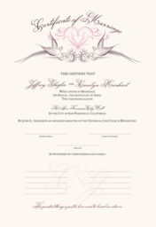 Lovebirds Wedding Certificates