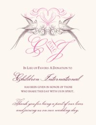 Lovebirds Donation Cards