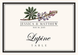 Assorted Flowers and Monogram  Table Names