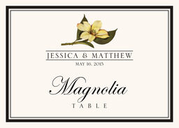 Assorted Flowers and Monogram  Table Names
