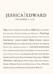 Maiola Monogram Wedding Menus