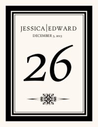 Maiola Monogram  Table Numbers