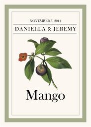 Fruit, Vegetables, Nuts & Grains  Table Names