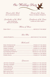 Maple Leaf Pattern Wedding Programs