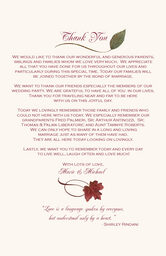 Maple Leaf Pattern Wedding Programs