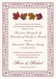 Maple Leaf Pattern  Donation Cards