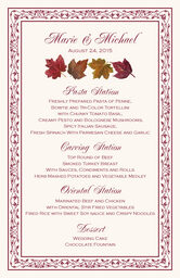 Maple Leaf Pattern Wedding Menus