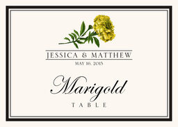 Assorted Flowers and Monogram  Table Names