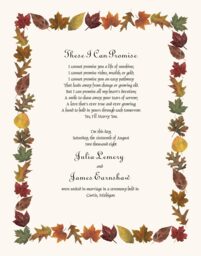 Colorful Leaves Border 01 Wedding Certificates