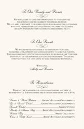 Me She Barach  Wedding Programs