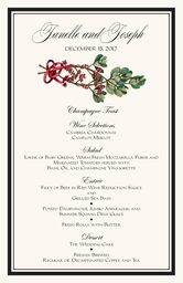 Mistletoe Wedding Menus