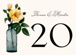 Mason Jar Flowers  Table Numbers