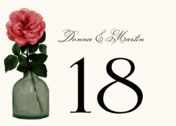 Mason Jar Flowers  Table Numbers