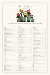 Mason Jar Flowers Seating Charts