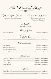 Nighthawk Flourish Birds Wedding Programs