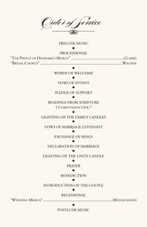 Nighthawk Flourish Birds Wedding Programs