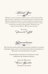 Nighthawk Flourish Birds Wedding Programs