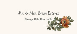 Orange Wild Rose Place Cards