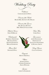 Orchid Cascade Wedding Programs