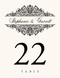 Paisley Power Table Numbers