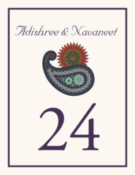 Paisley Sun Table Numbers