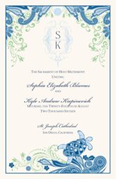 Paisley Turtle  Wedding Programs