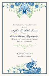 Paisley Turtle  Wedding Programs