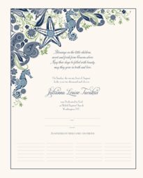 Paisley Ocean  Baby Certificates