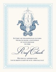Seahorse Flourish Frame Donation Cards