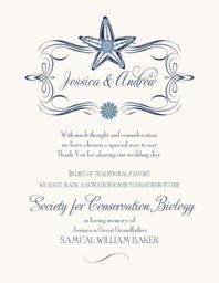 Paisley Ocean Starfish Flourish Donation Cards